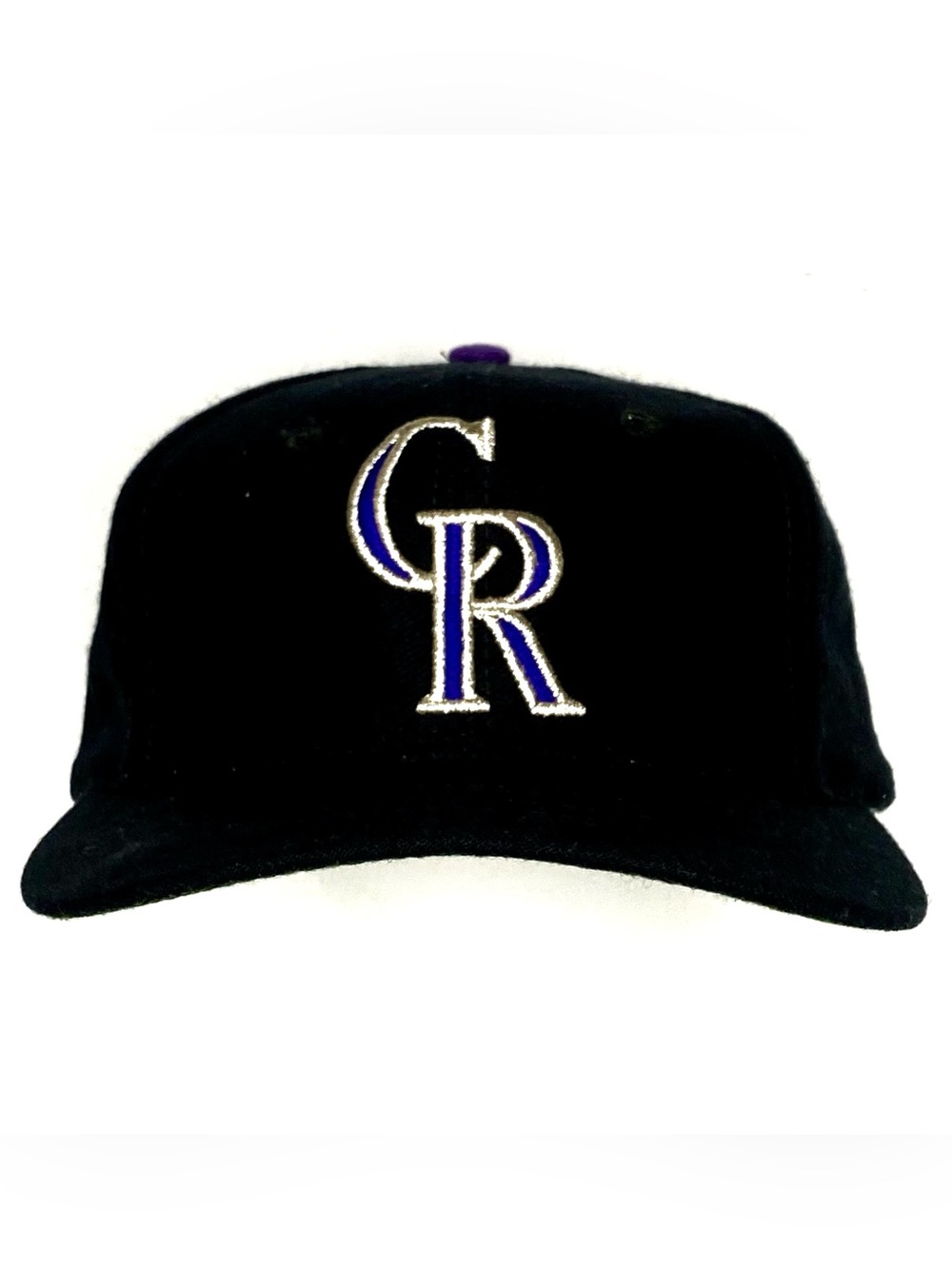 Vintage 90s Colorado Rockies MLB Wool Snapback Hat Black Hat Cap Authentic OS